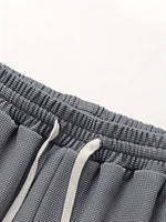 Men’s Short Sleeve T Shirt and Drawstring Shorts 2 Piece Lounge Set