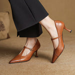 Women’s T-Strap Kitten Heel Pumps