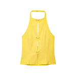 Women’s Halter Neck Cut-Out Sleeveless Top