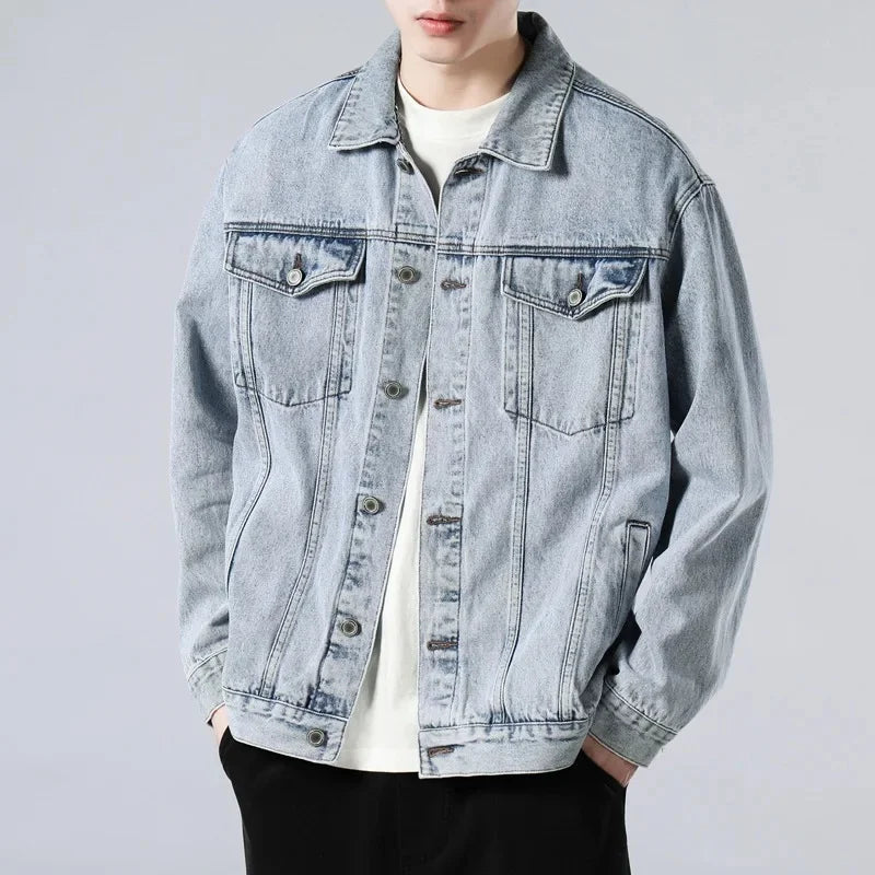 Men’s Button Front Chest Pocket Denim Jacket