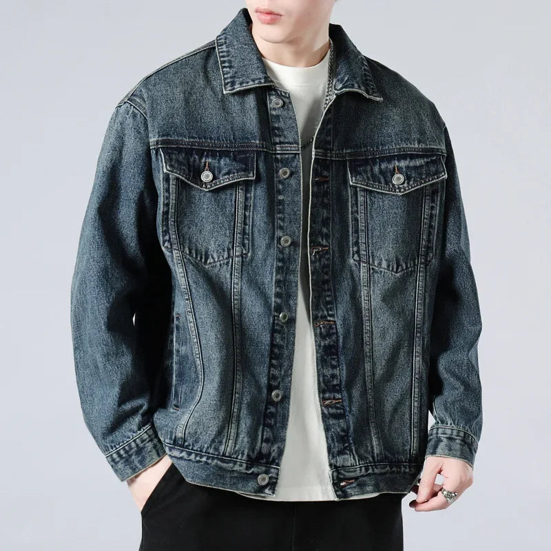 Men’s Button Front Chest Pocket Denim Jacket