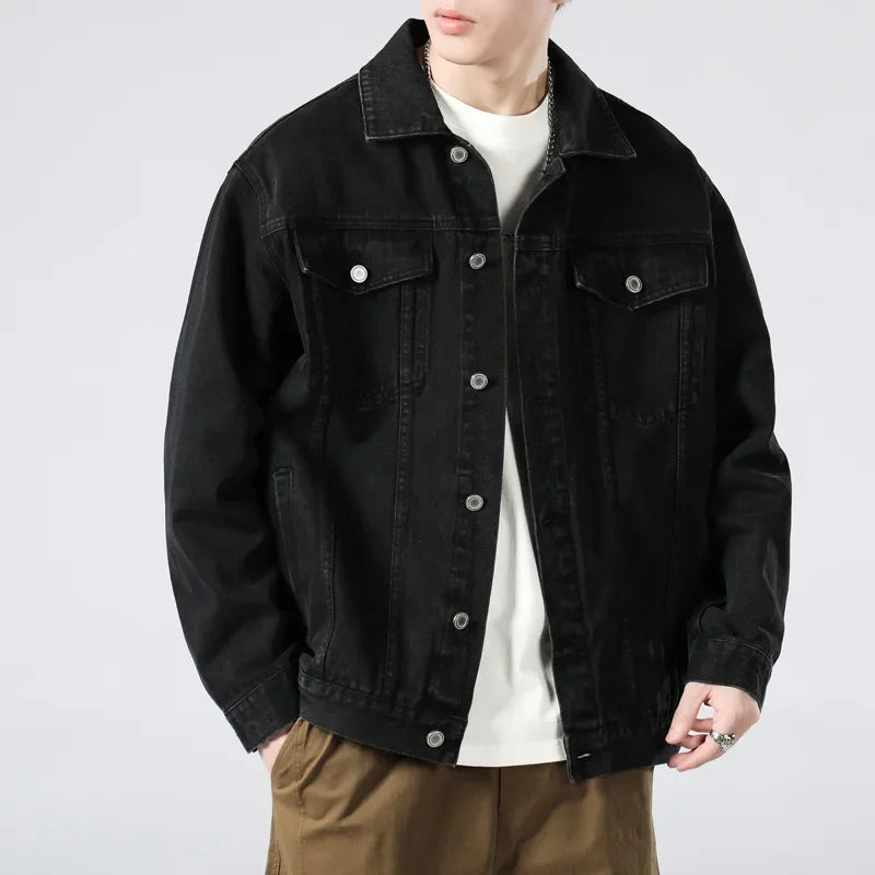 Men’s Button Front Chest Pocket Denim Jacket