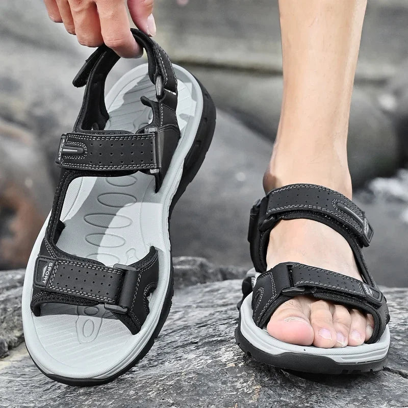 Men’s Adjustable Multi-Strap Flat Sandals