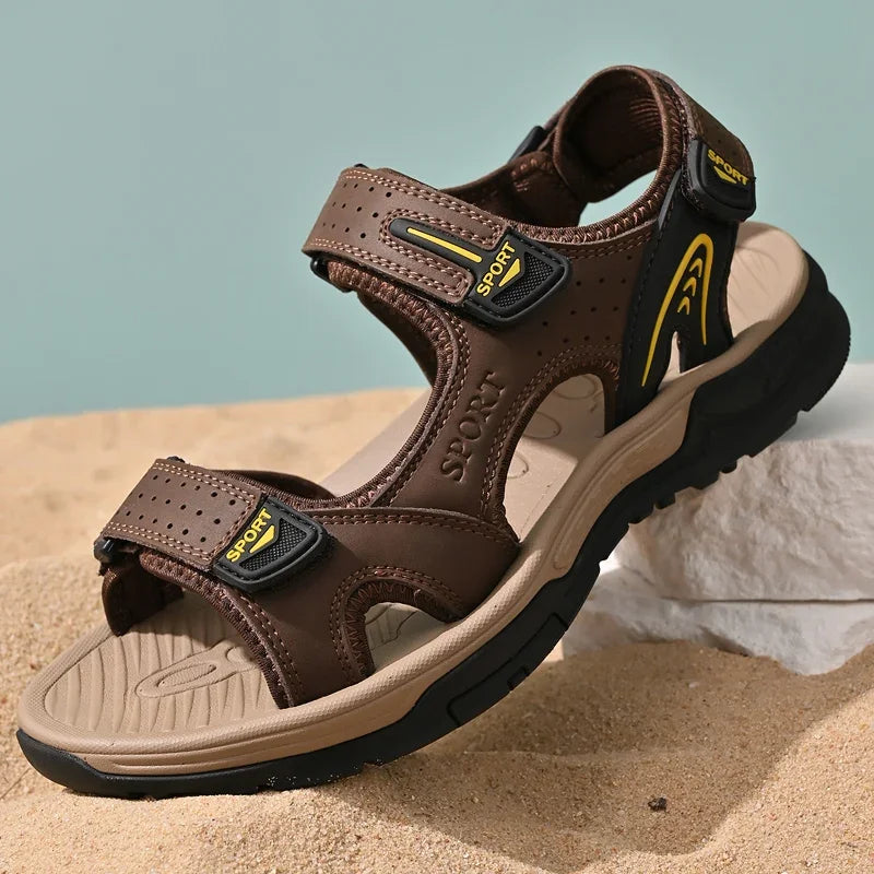 Men’s Adjustable Multi-Strap Flat Sandals
