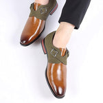 Men’s Closed-Toe Buckle Strap Dress Shoes