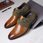 Men’s Closed-Toe Buckle Strap Dress Shoes