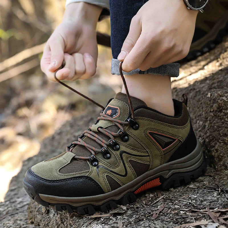 Men’s Closed-Toe Lace-Up Outdoor Hiking Shoes