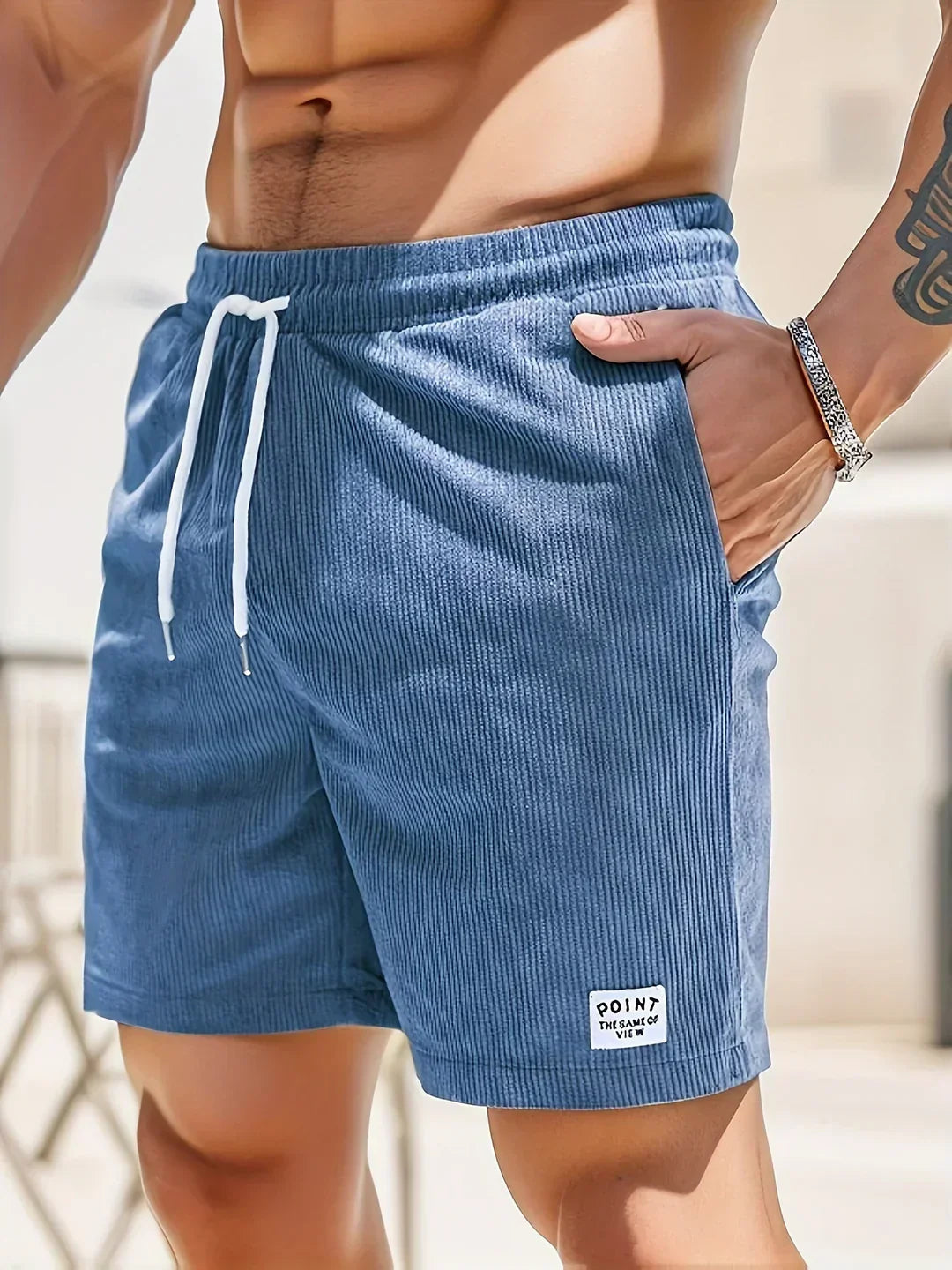 Men’s Drawstring Elastic Waist Shorts