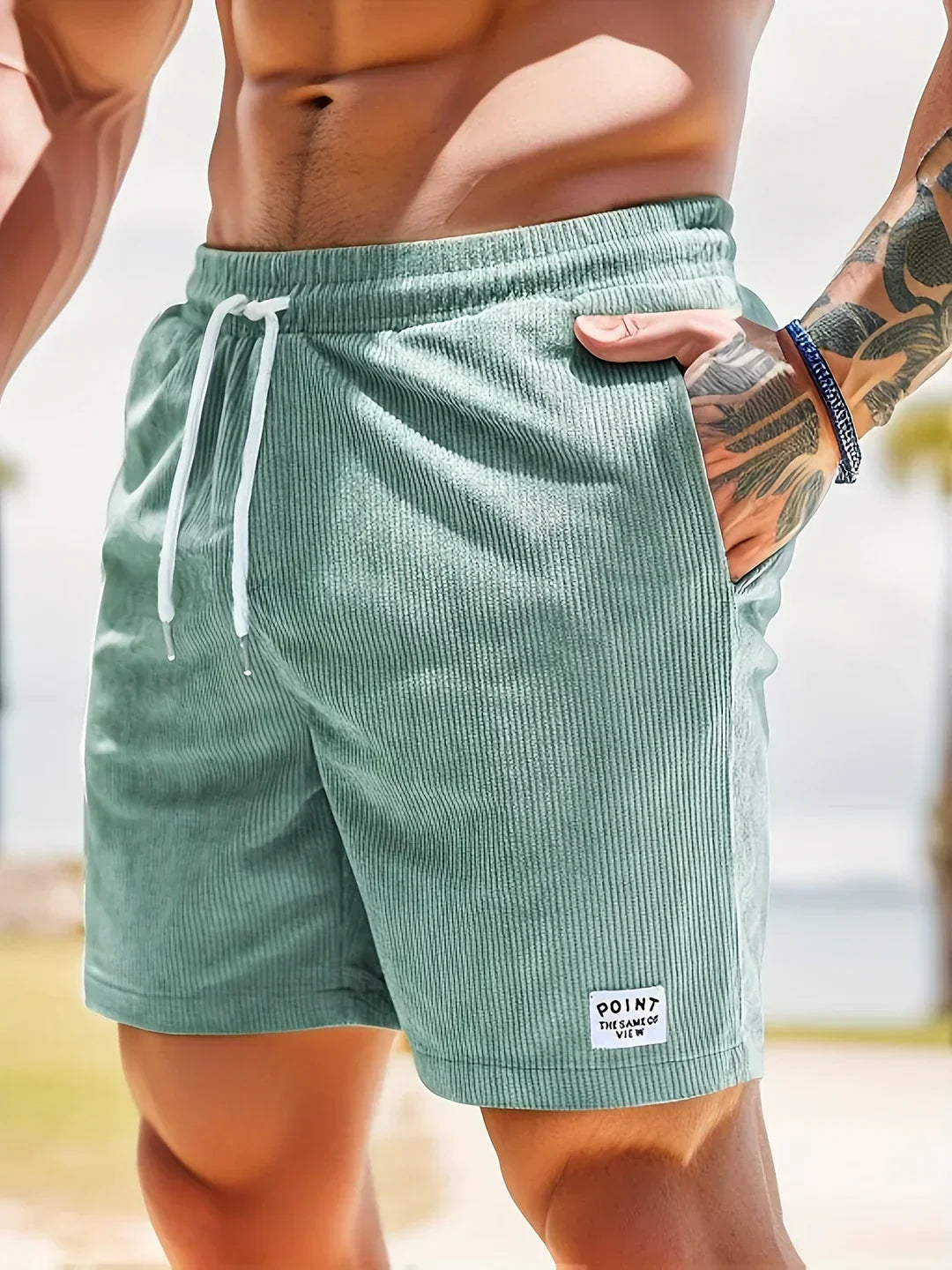 Men’s Drawstring Elastic Waist Shorts