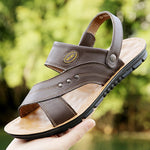 Men’s Open-Toe Adjustable Strap Flat Sandals