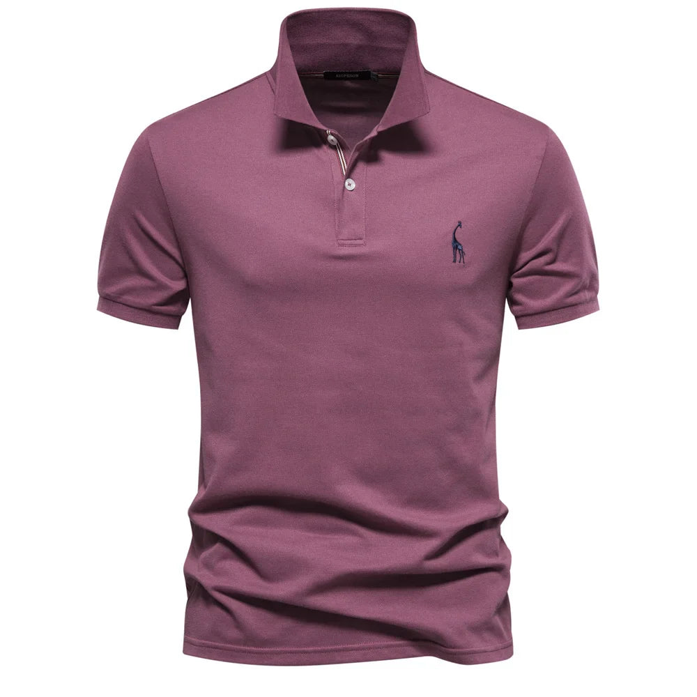 Men’s Short Sleeve Button Placket Polo Shirt