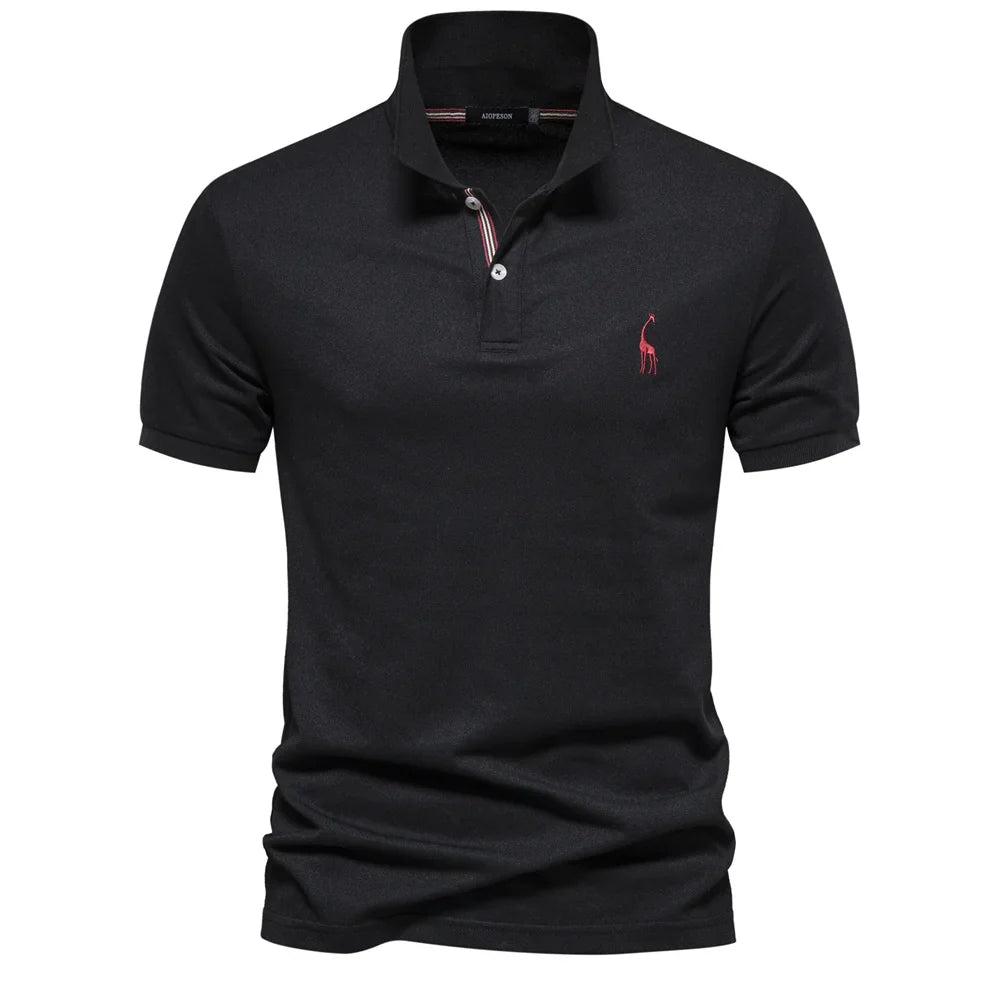 Men’s Short Sleeve Button Placket Polo Shirt