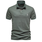 Men’s Short Sleeve Button Placket Polo Shirt
