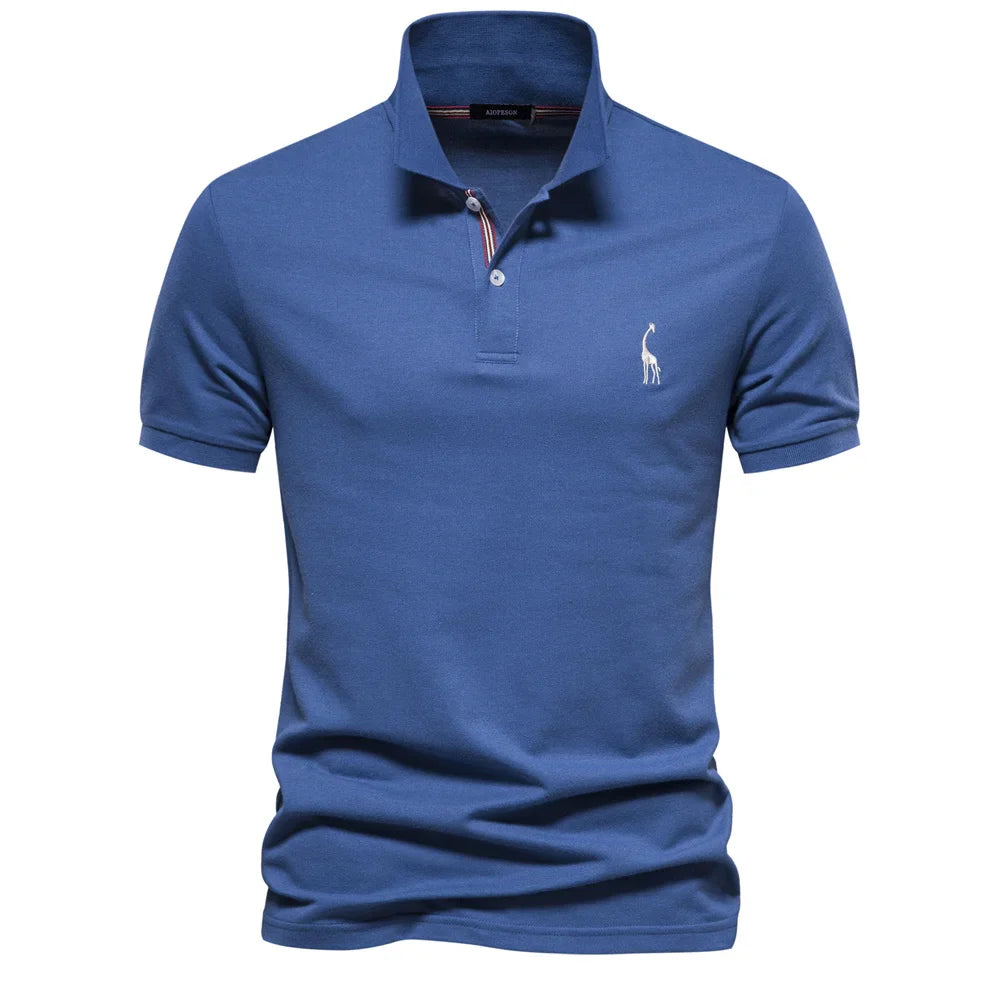 Men’s Short Sleeve Button Placket Polo Shirt