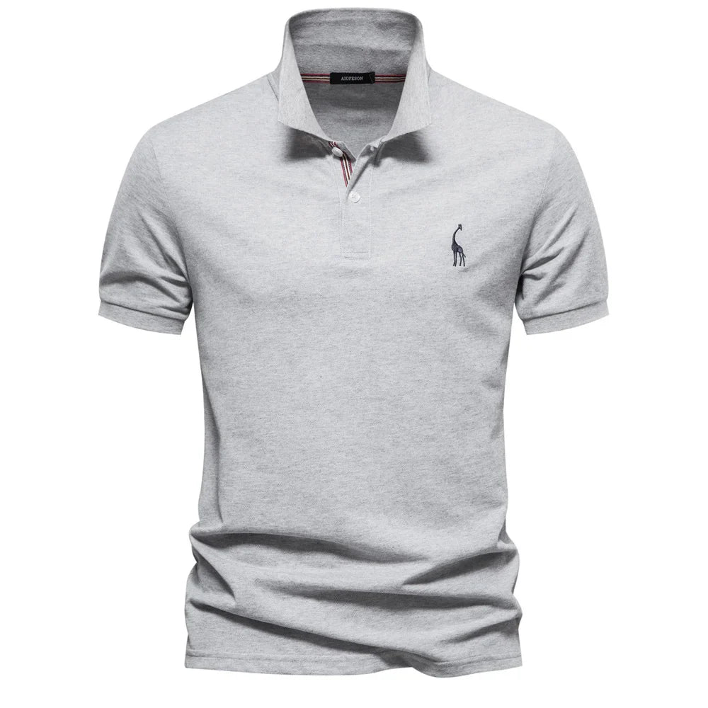 Men’s Short Sleeve Button Placket Polo Shirt