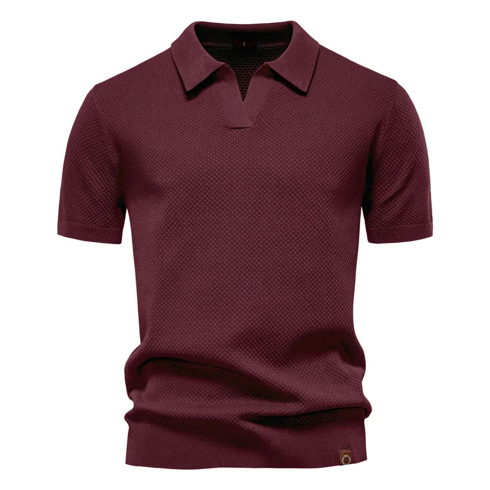 Men’s Short Sleeve Buttonless Polo Shirt