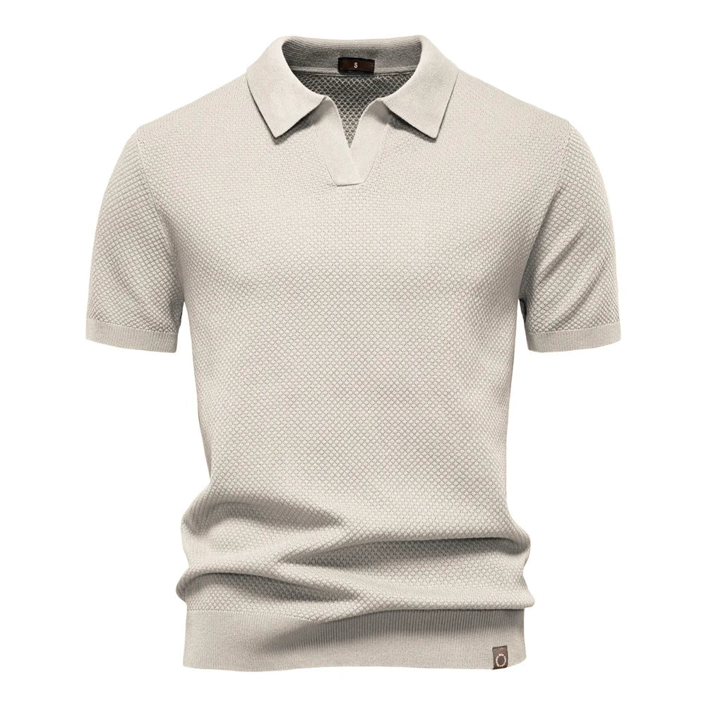 Men’s Short Sleeve Buttonless Polo Shirt