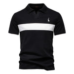 Men’s Short Sleeve Color-Block Polo Shirt