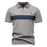 Men’s Short Sleeve Color-Block Polo Shirt