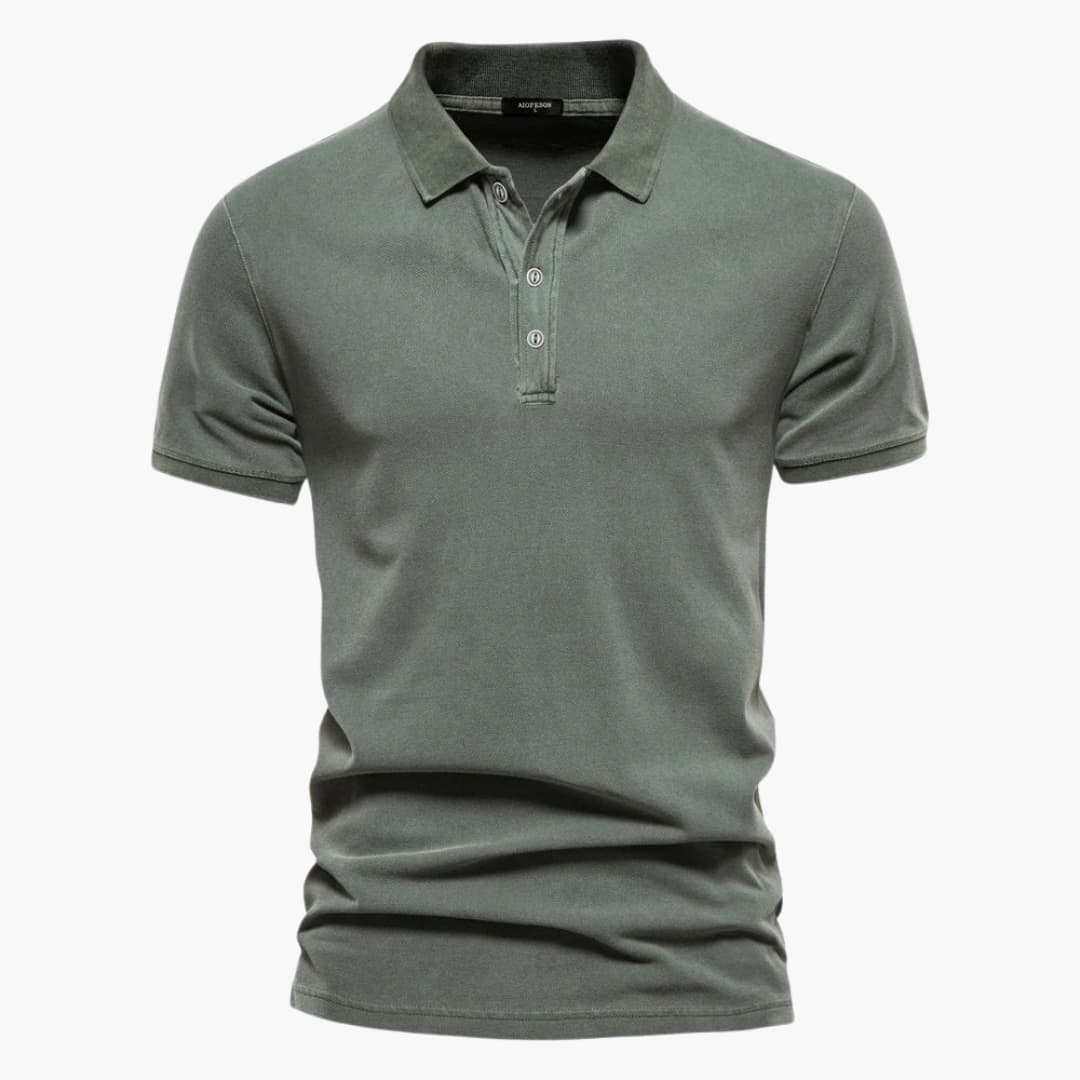 Men’s Short Sleeve Polo Shirt with Buttons