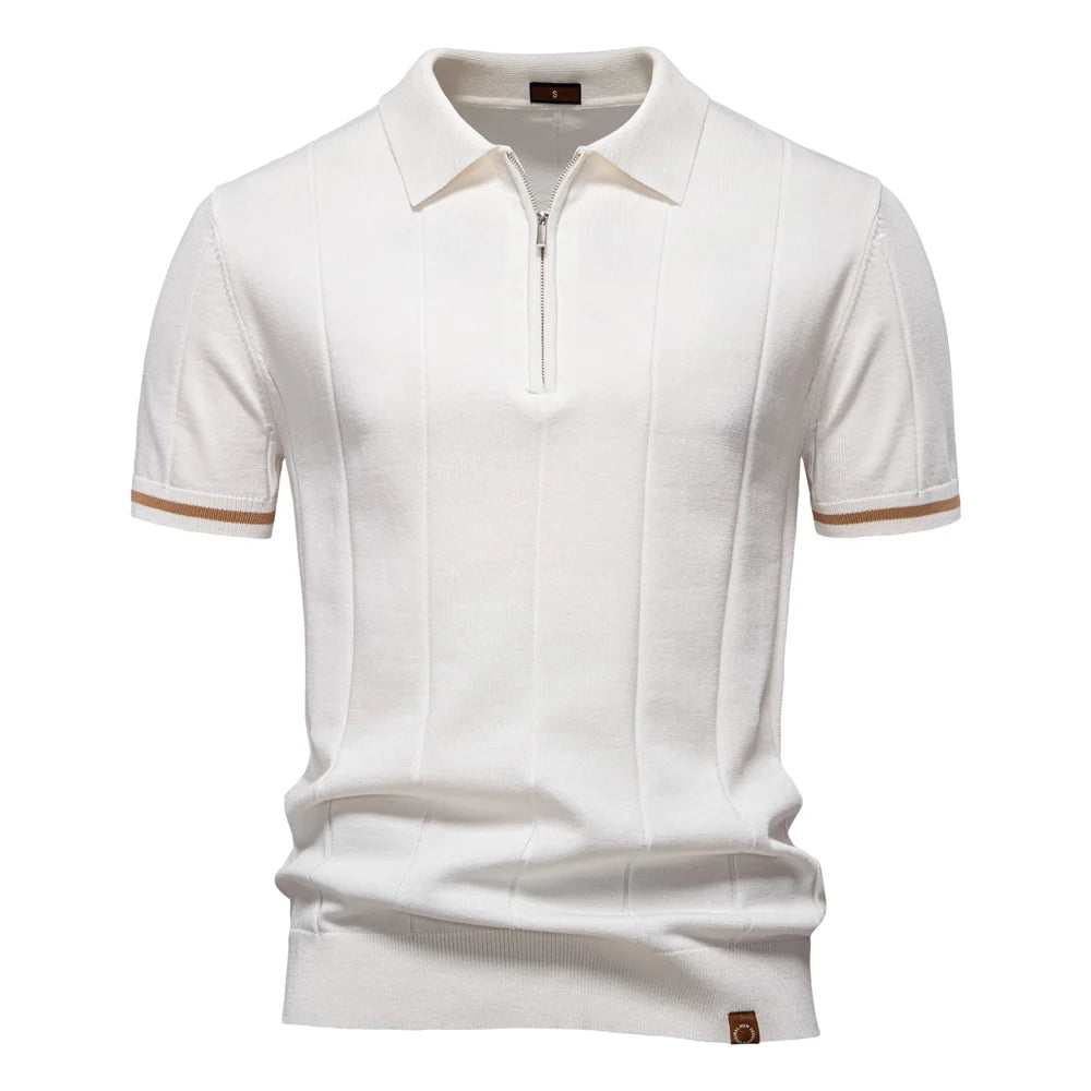 Men’s Short Sleeve Quarter-Zip Polo Shirt
