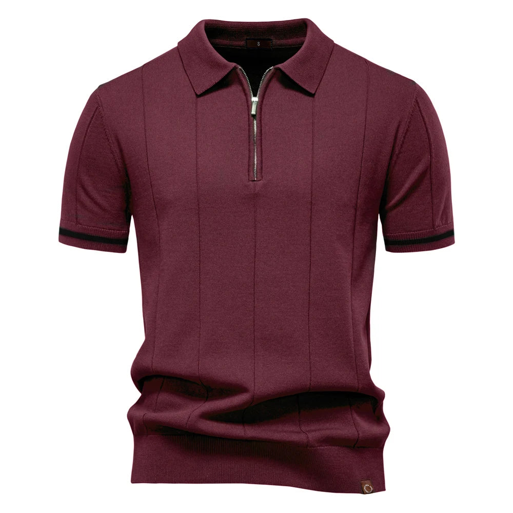Men’s Short Sleeve Quarter-Zip Polo Shirt