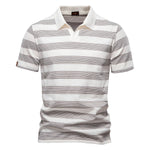 Men’s Short Sleeve Striped Polo Shirt