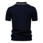 Men’s Short Sleeve Vertical Stripe Polo Shirt