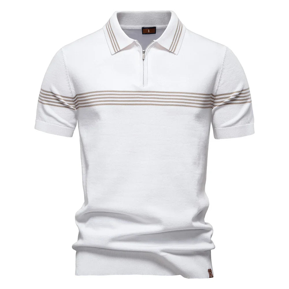 Men’s Short Sleeve Zip Polo Shirt