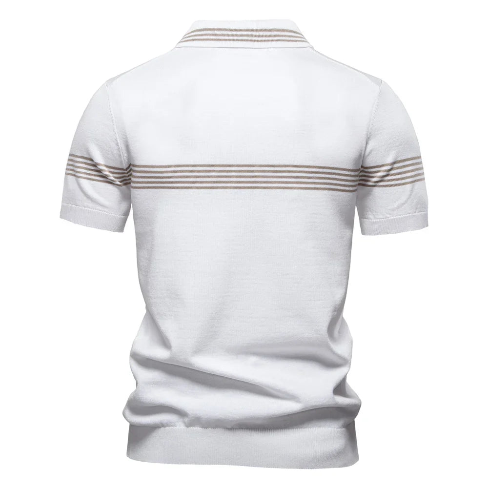 Men’s Short Sleeve Zip Polo Shirt