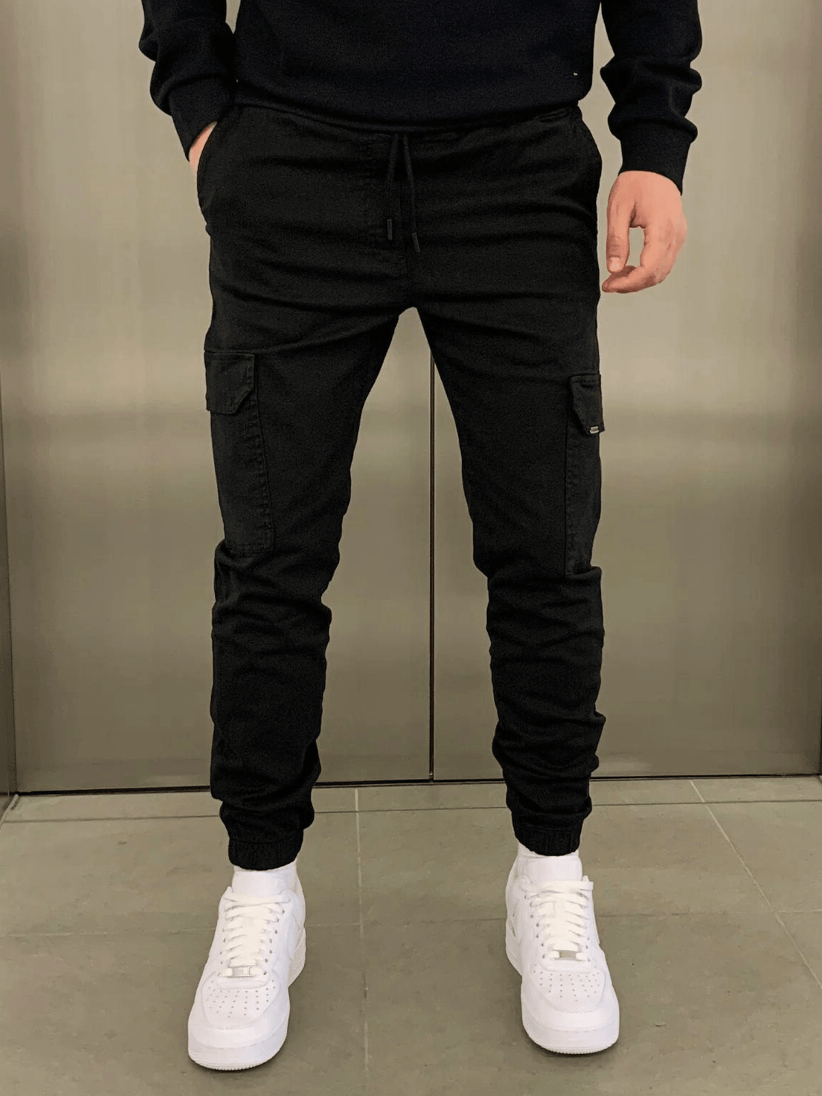 Men’s Slim Fit Drawstring Cargo Pants