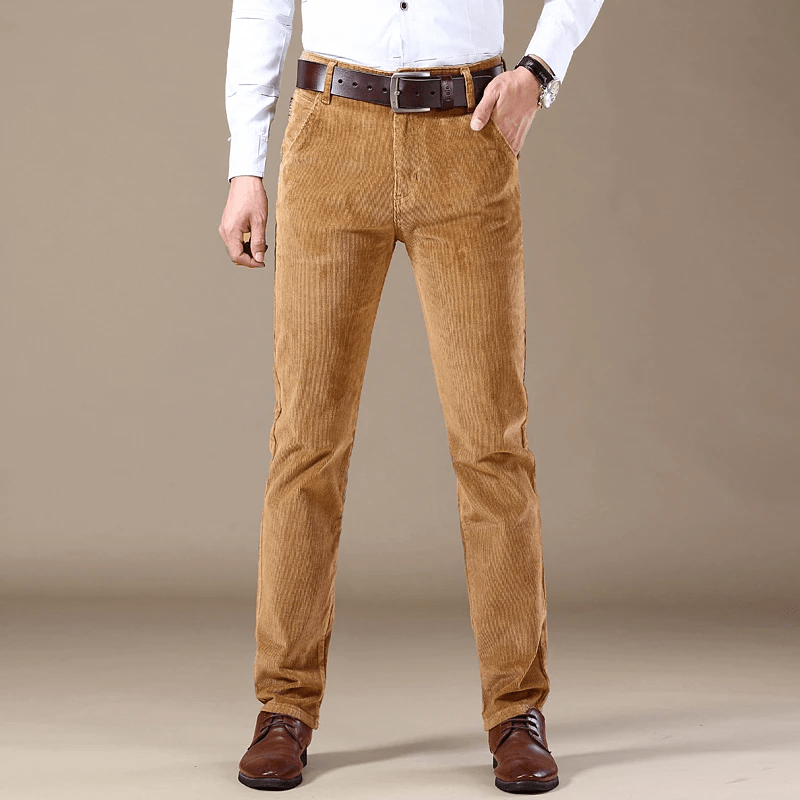 Men’s Slim Straight Corduroy Chino Pants