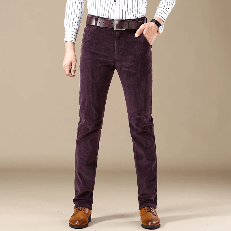 Men’s Slim Straight Corduroy Chino Pants