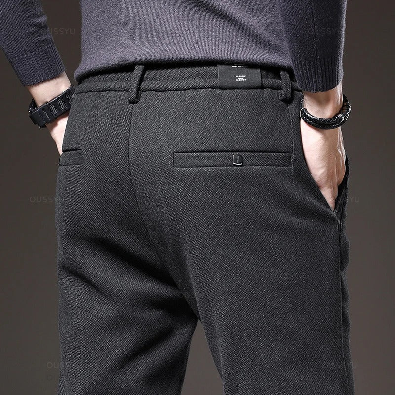 Men’s Straight Fit Drawstring Waist Pants