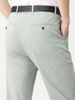 Men’s Button Closure Belt Loop Side Pocket Tailored Pants