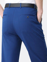 Men’s Button Closure Belt Loop Side Pocket Tailored Pants