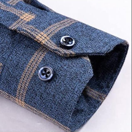 Men’s Button Down Check Long Sleeve Shirt