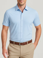 Men’s Button Down Short Sleeve Collared Casual Shirt