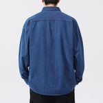 Men’s Button Front Chest Pocket Denim Shirt Jacket