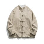 Men’s Button Front Stand Collar Corduroy Jacket