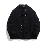Men’s Button Front Stand Collar Corduroy Jacket