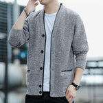 Men’s Button Front V-Neck Knit Cardigan