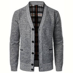 Men’s Button Front V-Neck Knit Cardigan