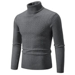 Men’s Cable Knit Turtleneck Long Sleeve Sweater
