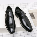 Men’s Closed Toe Buckle Strap Formal Dress Shoes