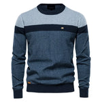 Men’s Color Block Crew Neck Long Sleeve Knit Sweater