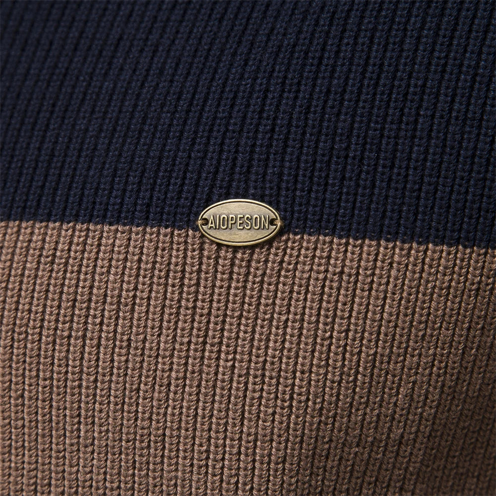 Men’s Color Block Full Zip Knit Cardigan