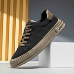 Men’s Contrast Sole Lace-Up Low Top Sneaker