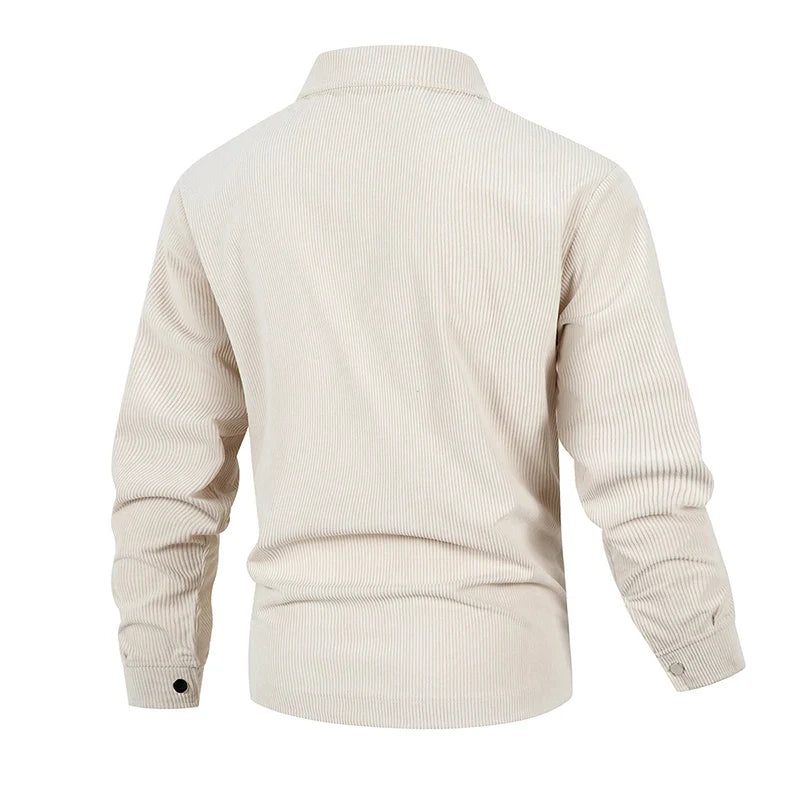 Men’s Corduroy Snap Button Shirt Jacket
