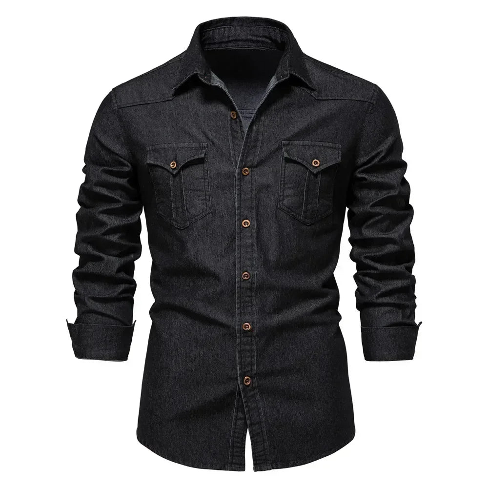 Men’s Denim Button Down Shirt